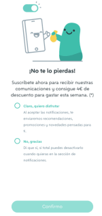 4€ descuento por suscribirte a las comunicaciones de Wallapop