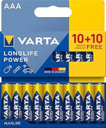 VARTA Longlife Power Pilas alcalinas AAA 20 Unidades, 1,5 V por 5.79€
