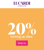 20% korting op bijna alles bij Lucardi