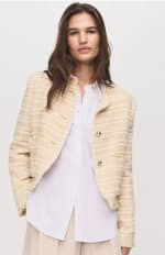 Chaqueta tweed botones joya por 7.99€