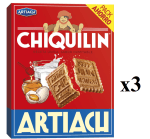 3 Paquetes de Galletas Chiquilín Artiach 875 g. por 7.38€