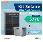 Kit solaire BiFacial 880W Plug Play avec batterie Solarflow800 plus Zendure à 577,99€