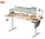 SONGMICS Elektrisch in hoogte verstelbaar bureau, 160 x 70 voor €92,99 dmv code