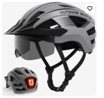 OutdoorMaster Fietshelm RhinoUrban met bril en licht grijs voor €23,99 bij Joybuy