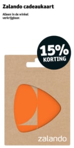 15% korting op Zalando cadeaubonnen bij Kruidvat