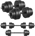 SONGMICS Halterset 2 x 15 kg voor €34,49 bij Amazon