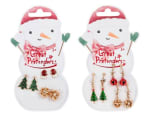 Sneeuwpop Oorknopjes - 3 Sets voor €6 bij Lobbes
