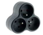 Multiprise Triplite Triangulaire 16A - Noir - Zenitech à 2,59€