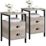 2 unidades de Mesitas de Noche con Dos Cajones por 67,99€