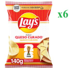 6 Bolsas de Patatas fritas sabor a queso curado Lay's 140 g. por 6.76€