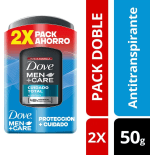 Pack Desodorante Barra Dove Men+Care 45 g 2 por $4.543