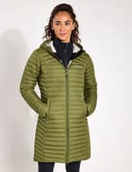 Berghaus Nula Micro Hooded Longline Puffer Jacket – Dusk, Sizes 8–16 | Free C&C