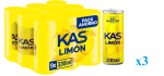 3 Packs de KAS Refresco de limón pack 9 latas de 330 ml por 9.62€