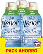 3 botes Lenor Aire Fresco Suavizante Para Ropa Clean Breeze 50 Lavados por 10.99€
