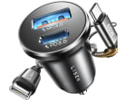 LISEN cargador coche USB C 69W con cable 60W por 4.64€