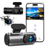 Dashcam Voiture Avant Arrière WOLFANG 4K à 39,99€