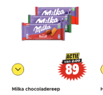 Alle Milka chocoladerepen voor €0,89 bij Dirk