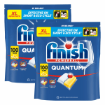 : Finish Quantum All in One Lemon Dishwasher Tablets, 2 x 100 Pack Instore