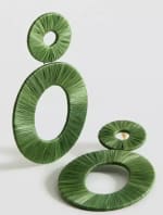 Pendientes diseño circular fibra natural por 4.49€