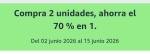 -70% de Descuento en la Segunda Unidad Alimentación, Belleza y Salud en Amazon.