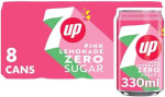 7UP Zero Pink Lemonade, 330ml (8 Cans) for £2.50