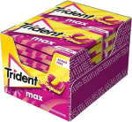 12 paquetes Trident Max Raspberry Chicles sin Azúcar con Sabor a Frambuesa y Limón
