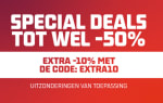 10% EXTRA korting op de afgeprijsde items zoals de sale