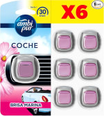 6 Ambi Pur Car Océano Difusor Y Fragancia Ambientador De Clip Para Coche por 15.99€