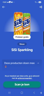 Gratis Sisi Sparkling na cashback via Tikkie