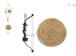 Ensemble Arc de poulie Crosman Elkhorn + Tapis de tir à l'arc en paille MF à 77,83€