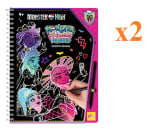 2xMonster High Monster Friend Forever Cuaderno de dibujos para rascar con 44 pág 3.9€