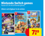 Diverse Nintendo Switch games voor €7,99 bij Kruidvat in België