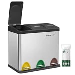 SONGMICS Cubo de Basura de Cocina Clasificador 3 x 8 L por 37.49€