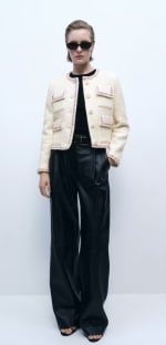 Chaqueta tweed con ribetes a contraste por 19.99€