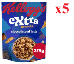 5 x Kellogg's Extra Granola Chocolate con Leche 375 g por 9.95€