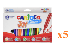 5 Cajas de 24 Rotuladores Carioca Joy por 4.95€