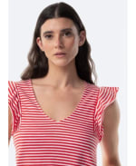 Camiseta manga corta con volantes de mujer TEX por 3.99€