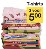 3 Kinder & baby shirts voor €5 bij de Zeeman