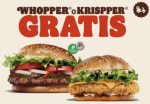 Burger King Whopper o Krispper (Gratis por pedido mínimo de 10€)