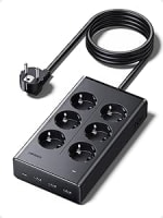 UGREEN Regletas 10 en 1 con 1 USB C+ 3 USB A de Carga Rápida 20 W por 23.39€