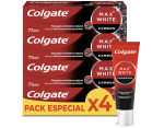 COLGATE Max White Charcoal toothpaste 4 x 75 ml por 5,90€