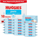 Huggies Pure Plastic Free Baby Wipes - Pack of 18 (864 Wipes) - £8.55 / £7.65 S&S