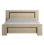 Lit 140x190 cm BRUGGES imitation châtaignier naturel à 399,99€