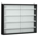 HOMCOM Vitrina Pared Colecciones Estantes Ajustables Puertas de Vidrio por 32.69€