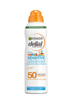 2 botes GARNIER DELIAL Niños Sensitive Spray Protector Solar IP50+ 150ml por 12.30€