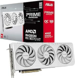 ASUS Prime Radeon RX 9070 XT White OC Edition 16GB GDDR6 Gaming Graphics Card