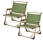 Pack 2 sillas plegables bajas glamping acero Aktive por 28,84€