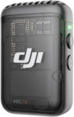 DJI Mic 2 Transmitter - Black / White - Wireless Lavalier Microphone with Intelligen