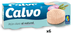 6 Packs de 3 latas de 80 grs de Calvo Atún Claro al Natural por 10.82€