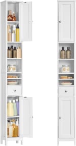 VASAGLE Tall Bathroom Storage Cabinet for £42.49 with Voucher